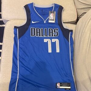 Nike Royal Blue Dallas Basketball Jersey with Gray Accents NWT Icon edition